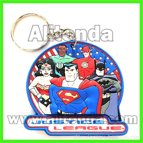 High quality promotional pvc 2d 3d cartoon figure animal key chains custom manufacturer